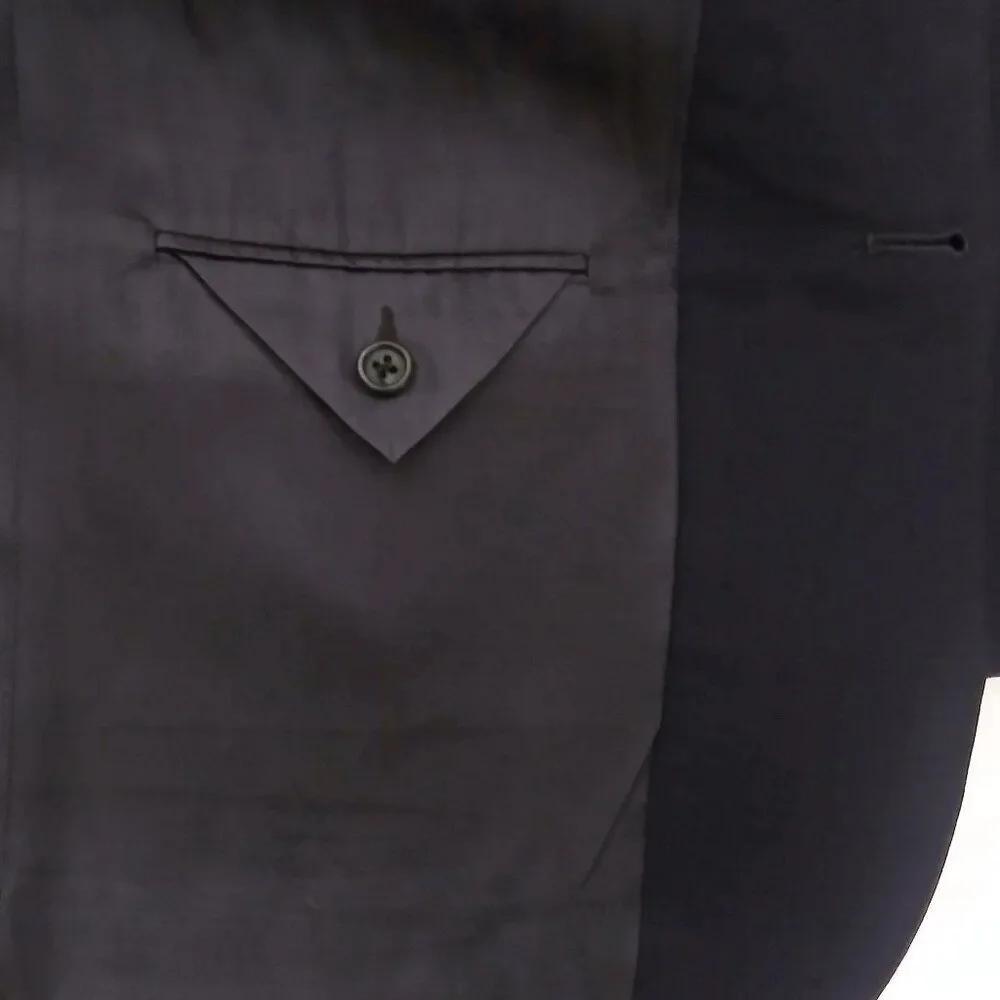 Vintage BURBERRYS‎ Super 100's Wool Blazer Suit Jacket Sport Coat Navy Blue 40L